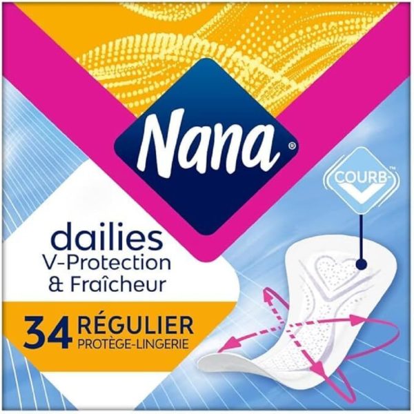 Nana Dailies Fraîcheur & Protection - Protège-slips ultra absorbant, standard, 34 pièces