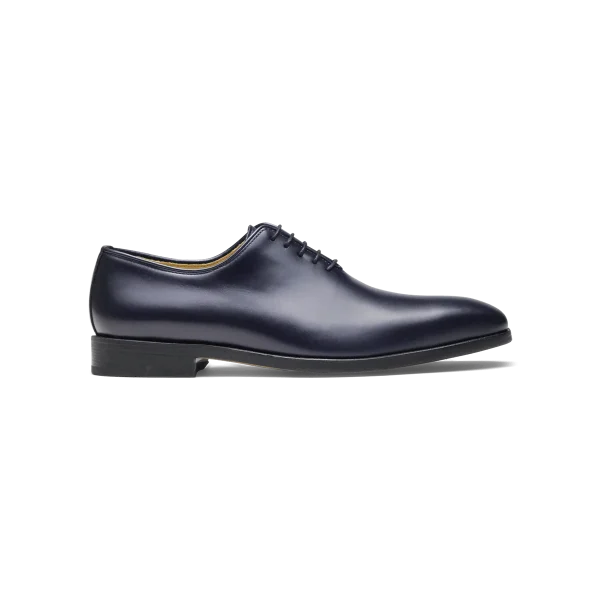 Roller - Richelieu one cut en cuir marine